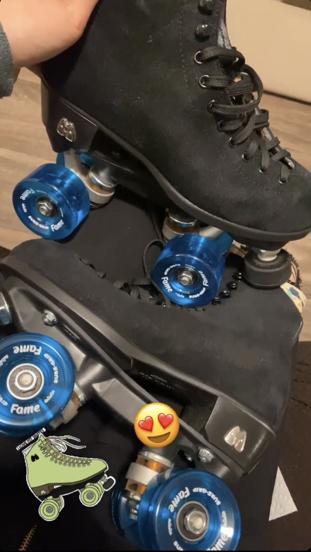 Moxi Lolly Skates - CLASSIC BLACK Size 5 used Roller Skates.