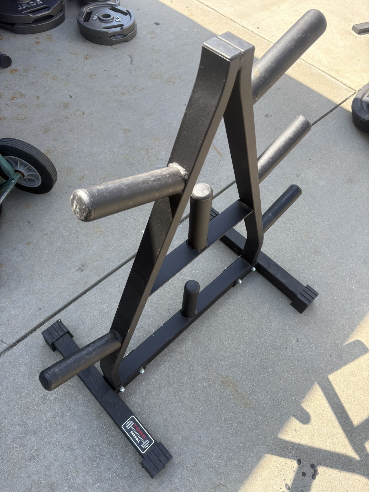 York Barbell Olympic A-Frame Plate Tree Black