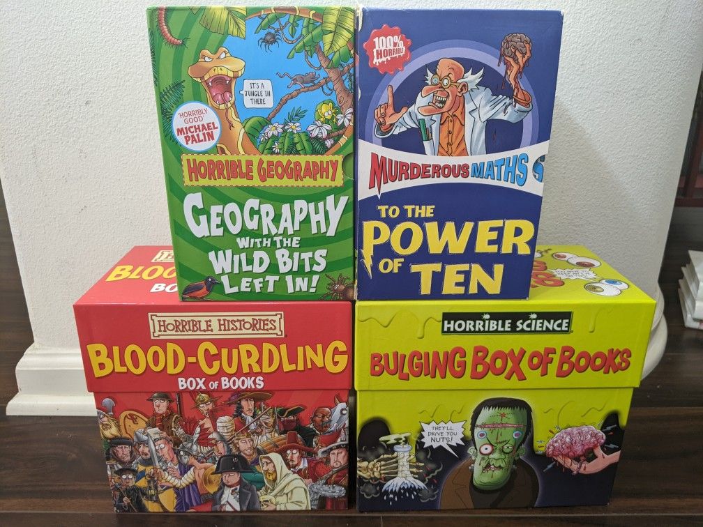 Horrible Histories, Science, Geography, Murderous Math Boxed Book Set