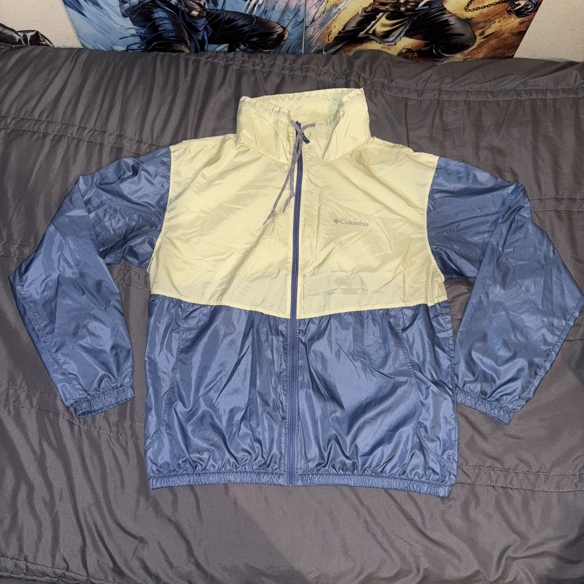 Columbia Women’s Windbreaker Jacket Size L – Retro Colorblock Style!