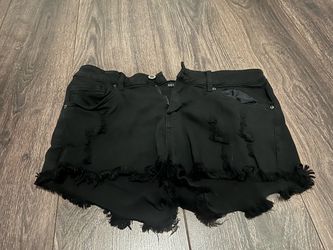 Ripped Black Jean Shorts