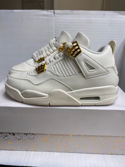 Nike Jordan 4 Metallic Gold Size 5Y or 6.5 Women