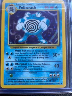 Poliwrath Holo Rare Pokémon Card 13/102 Base Set