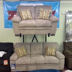 💥HUGE BLOWOUT Furniture Sale!💥 Brand New Sofa Loveseat SET W/ Designer Accent Pillows Included! $50 Down Takes It Home Today! 