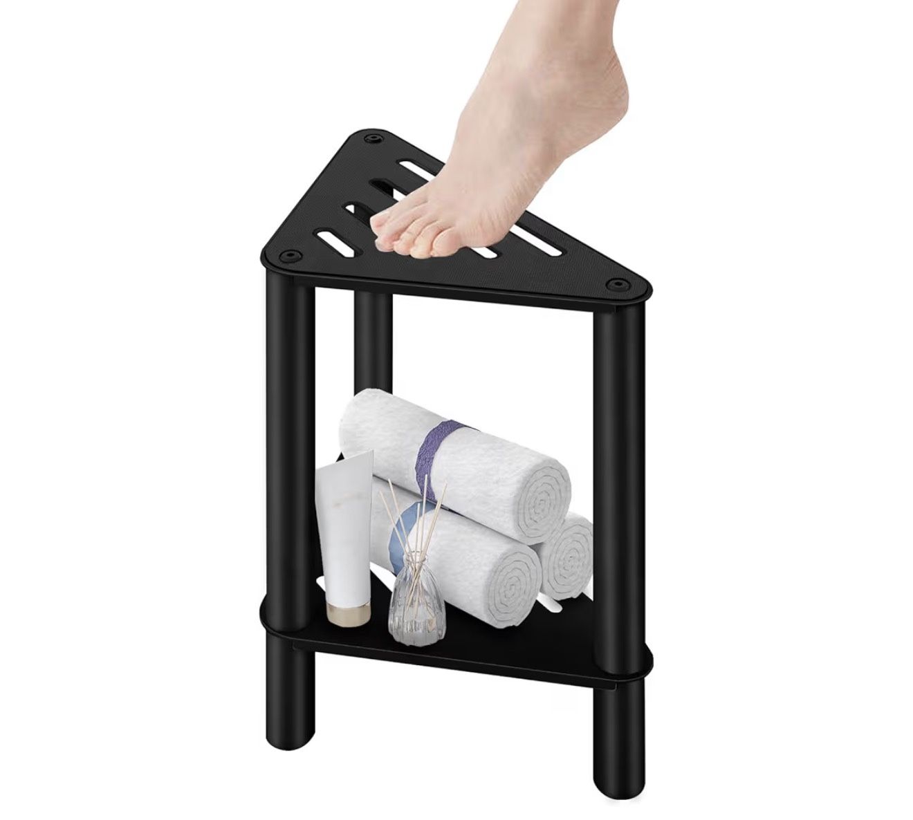 Shower Corner Foot Rest Stool (NEW) / Banquito de Esquina para regadera (NUEVO)