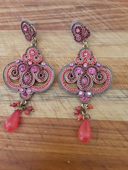 Pierced Red Earrings Beautiful 