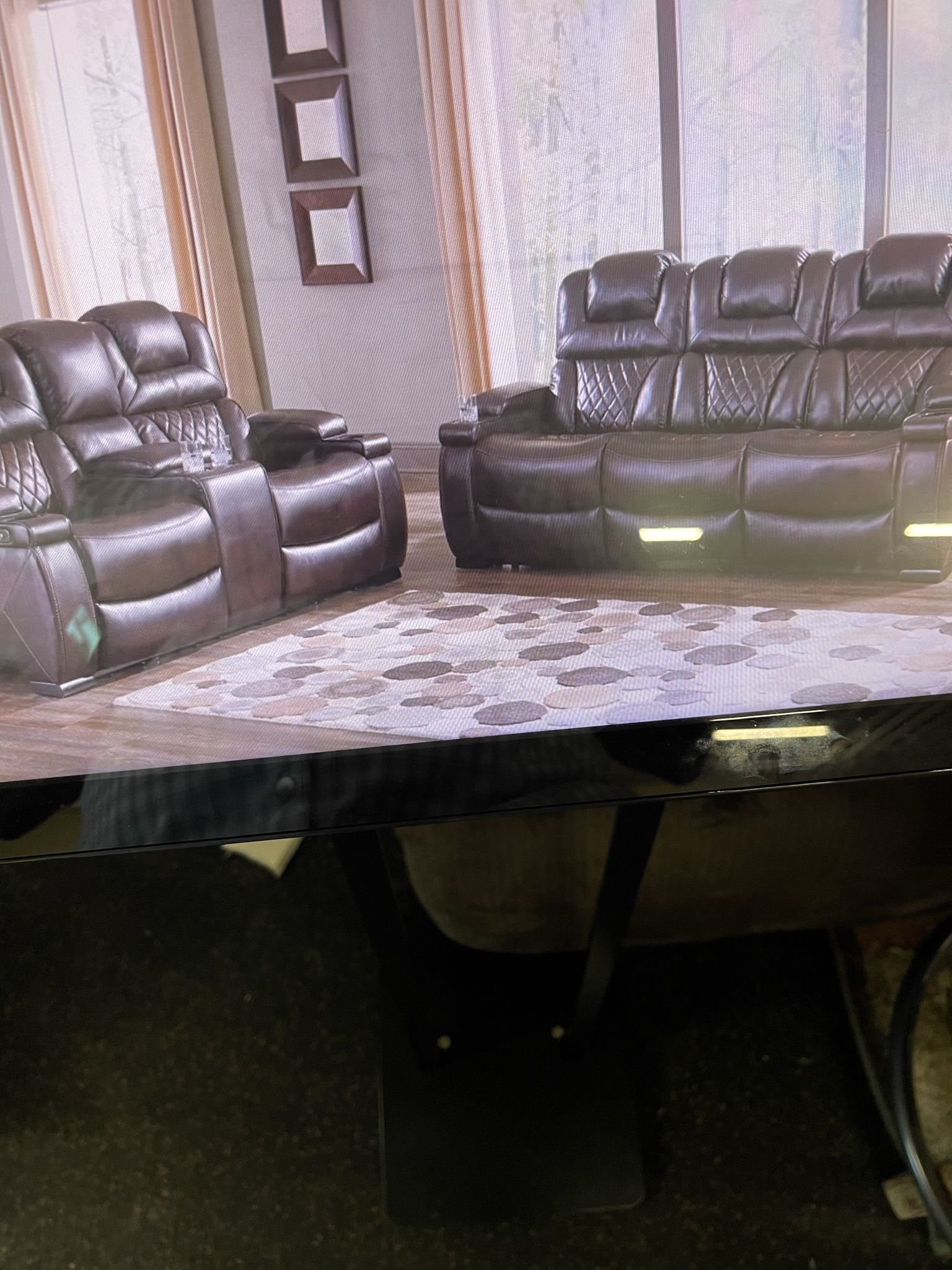 Power Reclining Sofa & Power Reclining Love Seat On Sale