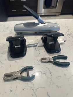 Office supplies, hole punchers