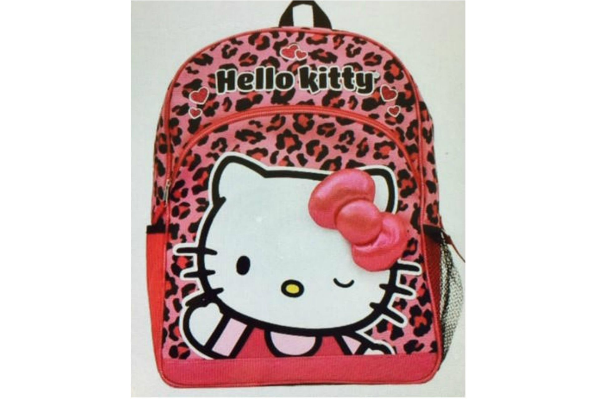 NWT Hello Kitty Bright Pink Leopard Backpack