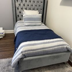 Twin Bed With Mattress For Sale 