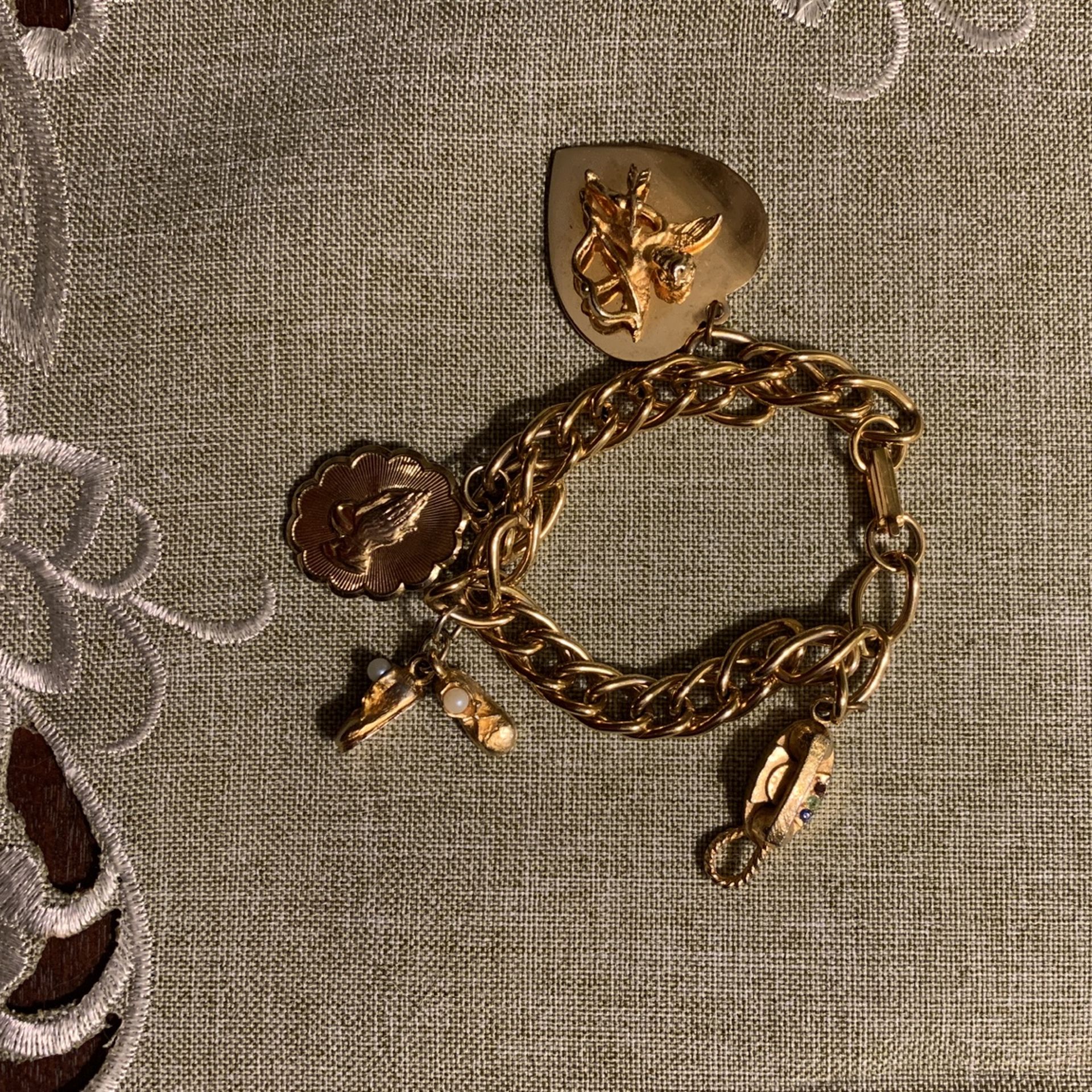 Gold Colored Charm Bracelet