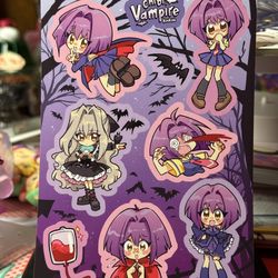 Ocean in Space - Chibi Vampire Sticker Sheet