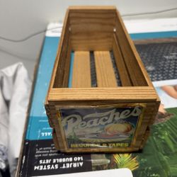 Vintage Peaches cassete Crate