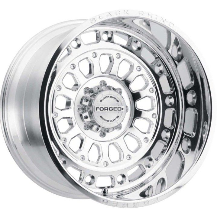 22 Inch Black Rhino Wheels Forged Polished 22x14 8x6.5 8x165.1 8 Lug