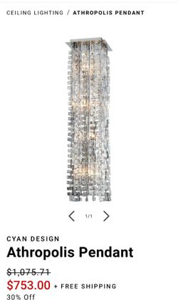 ATHROPOLIS PENDANT HANGING LIGHT FIXTURE BY: CYAN DESIGN  (2)