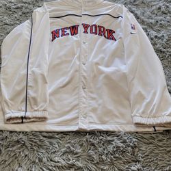 Size XL Nike Vtg New York Knicks Official NBA Warm Up Jacket White.