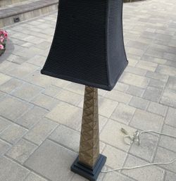 Table Lamp With Gold Base & Black Shade