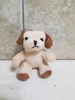 Brown Dog Plush Keychain
