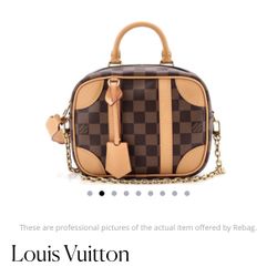 Louis Vuitton Valise Souple BB Damier Ebene Chain Handbag