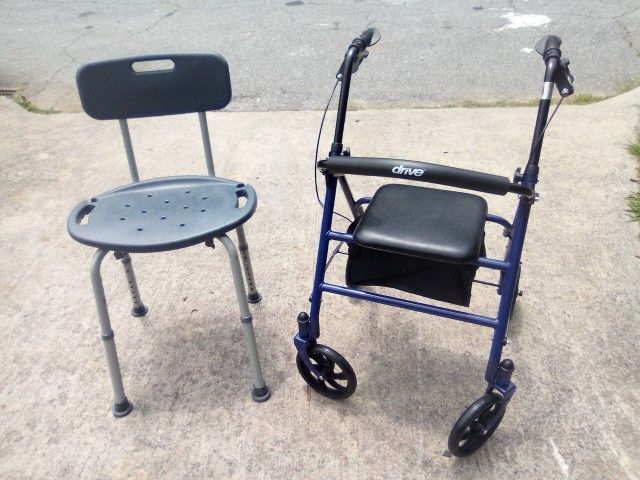 Sit Down Walker+Shower Chair