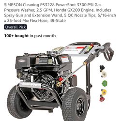 High pressure washer 3300psi Simpson