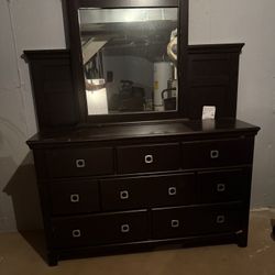 Nice Dresser, Mirror, and Headboard