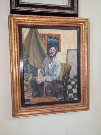 New Bedford "Robert Henry" Self Portrait 12 x 15 Gold Leaf Frame