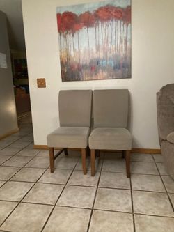 Tan cloth chairs $25 each
