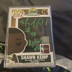 Signed Funko Pop Sonics Shawn Kemp
