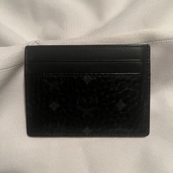 MCM Black CARD CASE IN VISETOS ORIGINAL
