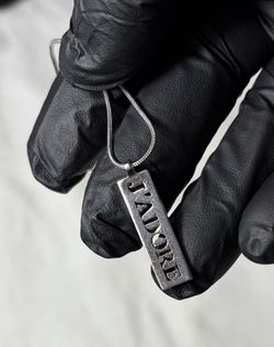 Christian Dior Silver Jadore Plate Bracelet.