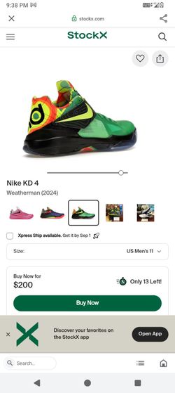 Nike KD 4 Weatherman size 11