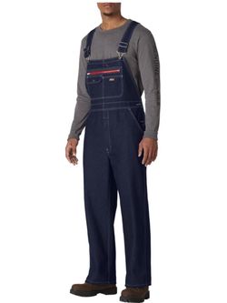 Genuine Dickies Men's Denim Bib Overalls
