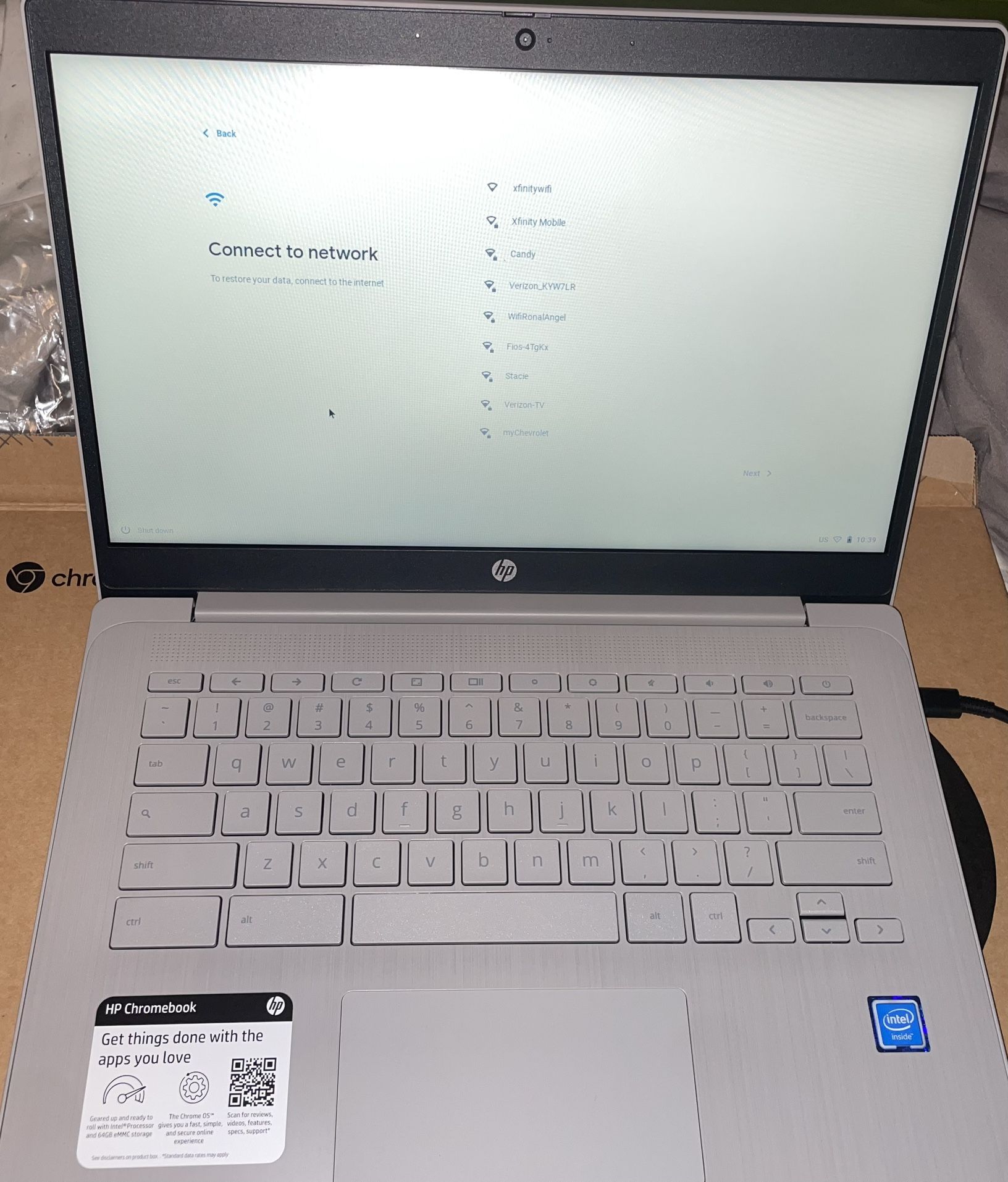 HP - 14" Chromebook Laptop - Intel Celeron - 4GB Memory