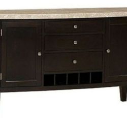 Havertys Marble Top Buffet / Credenza / Console