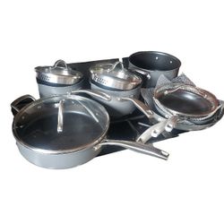 MEMBERS MARK PROFESSIONAL QUALITY 11 PIECES Hard Anodized Nonstick Cookware Set