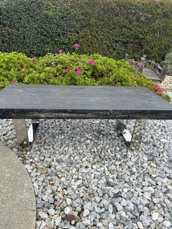 Modern Black Wood-Look Coffee Table with Chrome Legs
