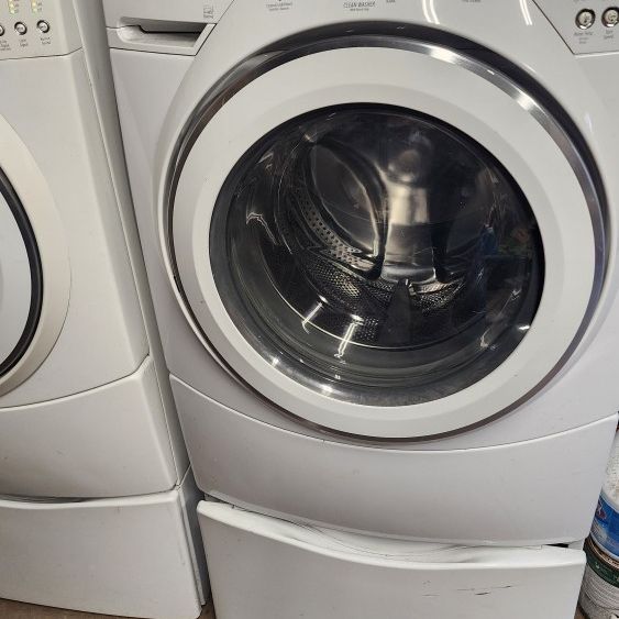 Whirlpool Washer  & Dryer Set with Pedal Stools $400 or best offer for both