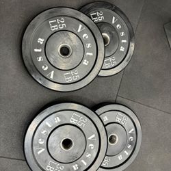 Bumper Plates SET 120lb (pairs of 25lb + 35 Ib) only $1.3/Ib!!!! Vesta Fitness