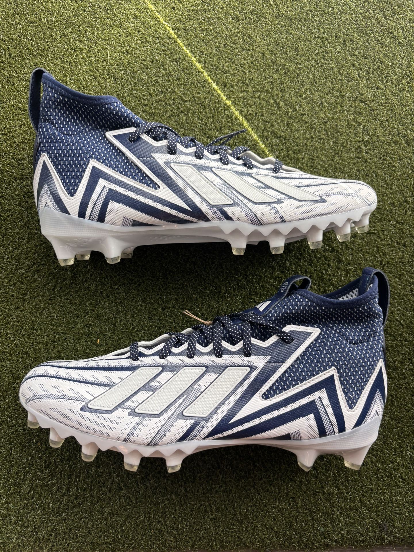 Adidas Freak 23 INLINE White/Navy Blue Football Cleats Size 12.5 display picture 3