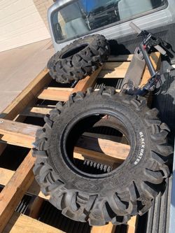 Description:Selling a pair (2) of slightly used 27x9.00R12 ITP Blackwater Evolution tires. Both are in great condition with plenty of tread left, perf