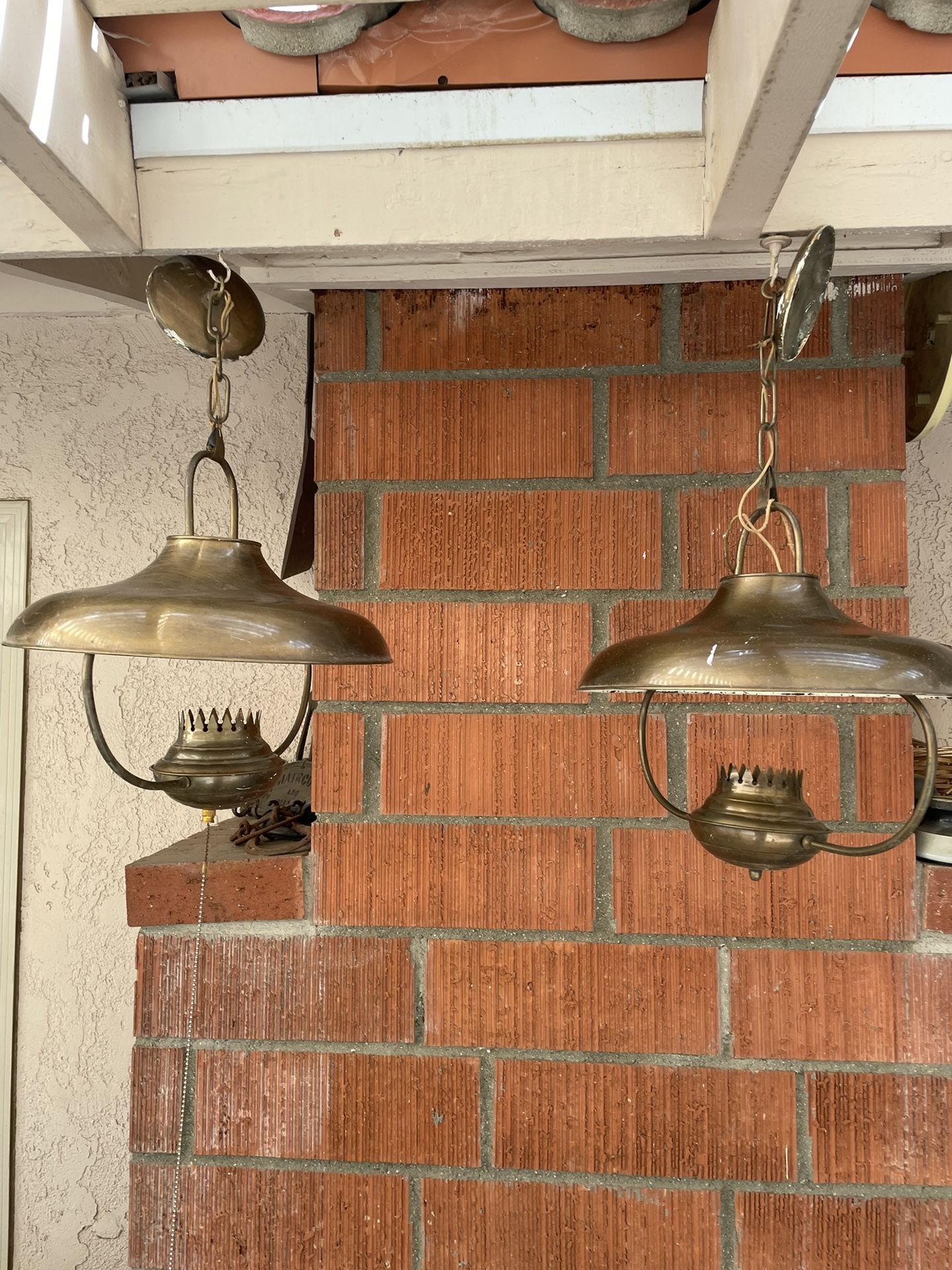 Vintage Brass Hanging Light Fixtures