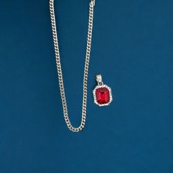 Stainless Steel Pendent And Chain 24"