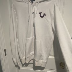 White True Religion Zip Up