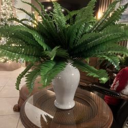 Artificial Leaves In Vase