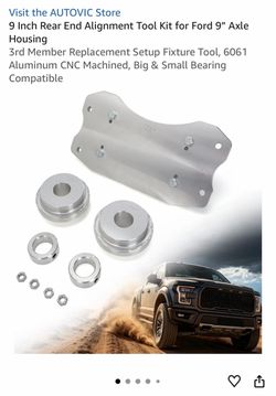 9 Inch Rear End Alignment Tool Kit for Ford 9” Axle Housing 3rd Member Replacement Setup Fixture Tool, 6061 Aluminum CNC Machined, Big & Small Bearing