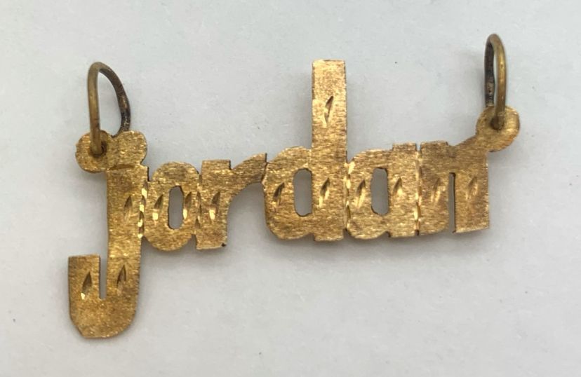 Gold "Jordan" nameplate #27901