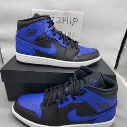 Men Sz 12 Jordan 1 Mid Hyper Royal ( 2021 ) 554724-077