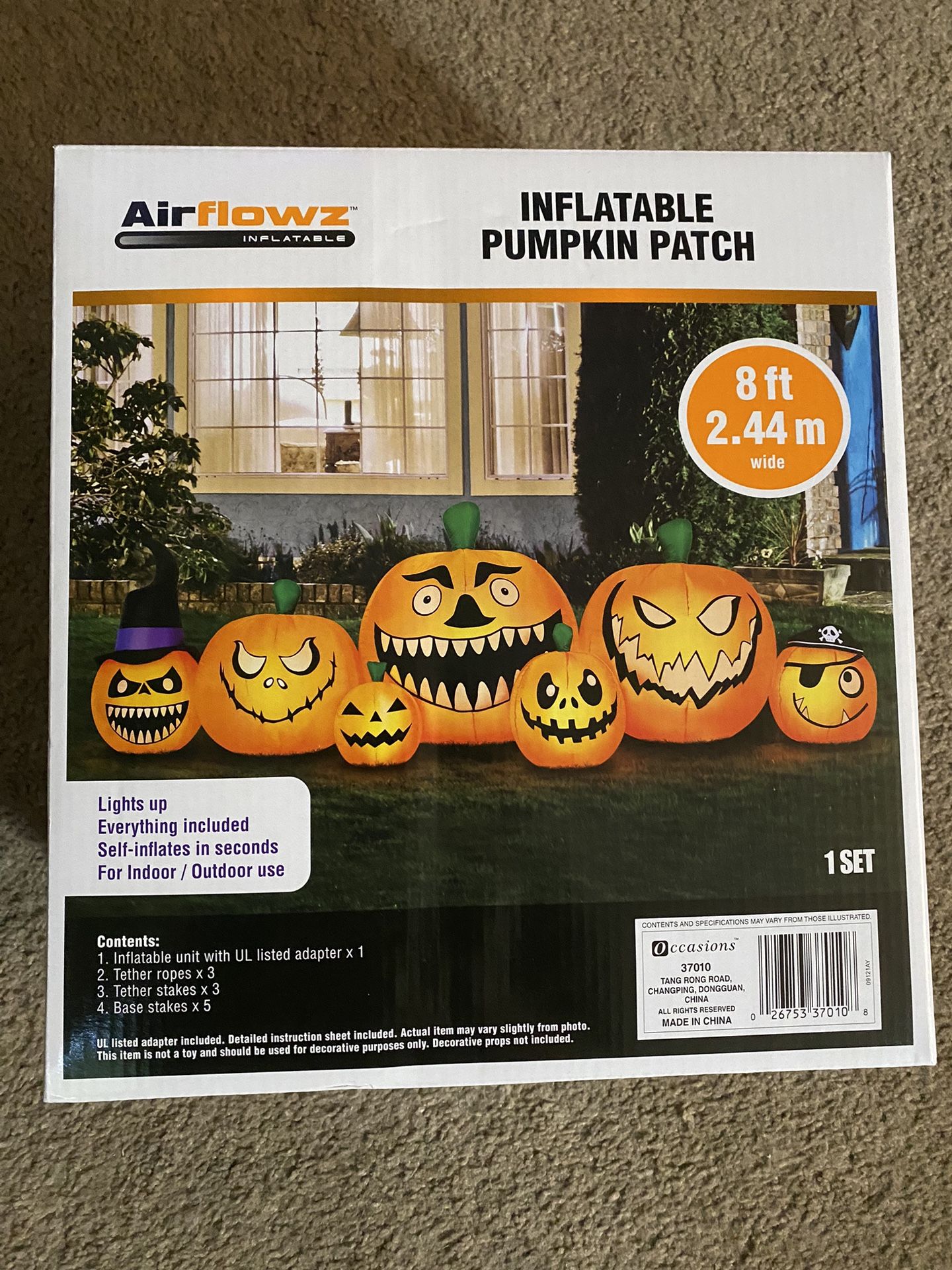8 Feet Yard Decor Pumpkins, Inflatable, Brand New
