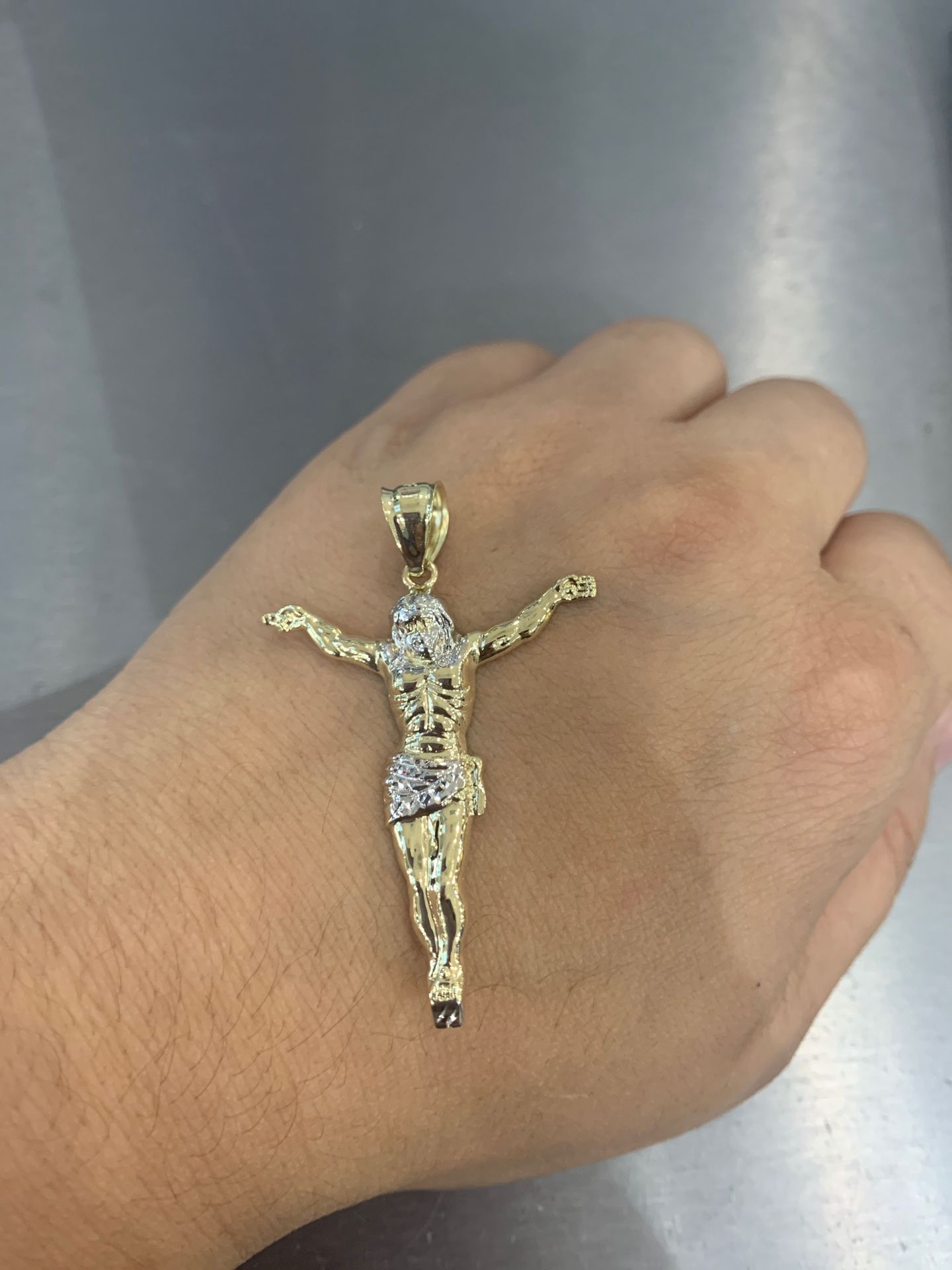 10k real gold Jesus charm